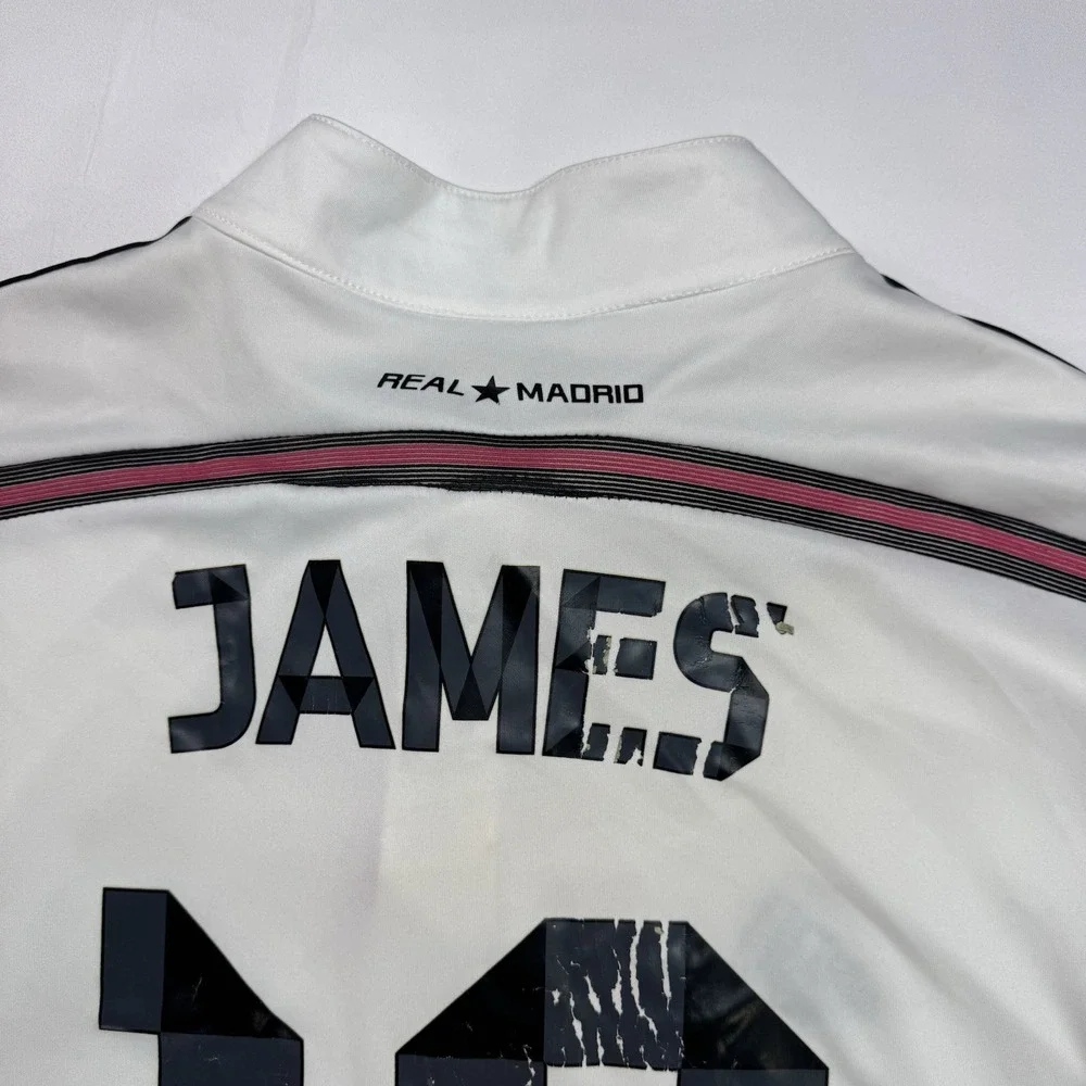 Real Madrid Adidas Soccer Jersey Mens Small White Fly Emirates Football Shirt 10
